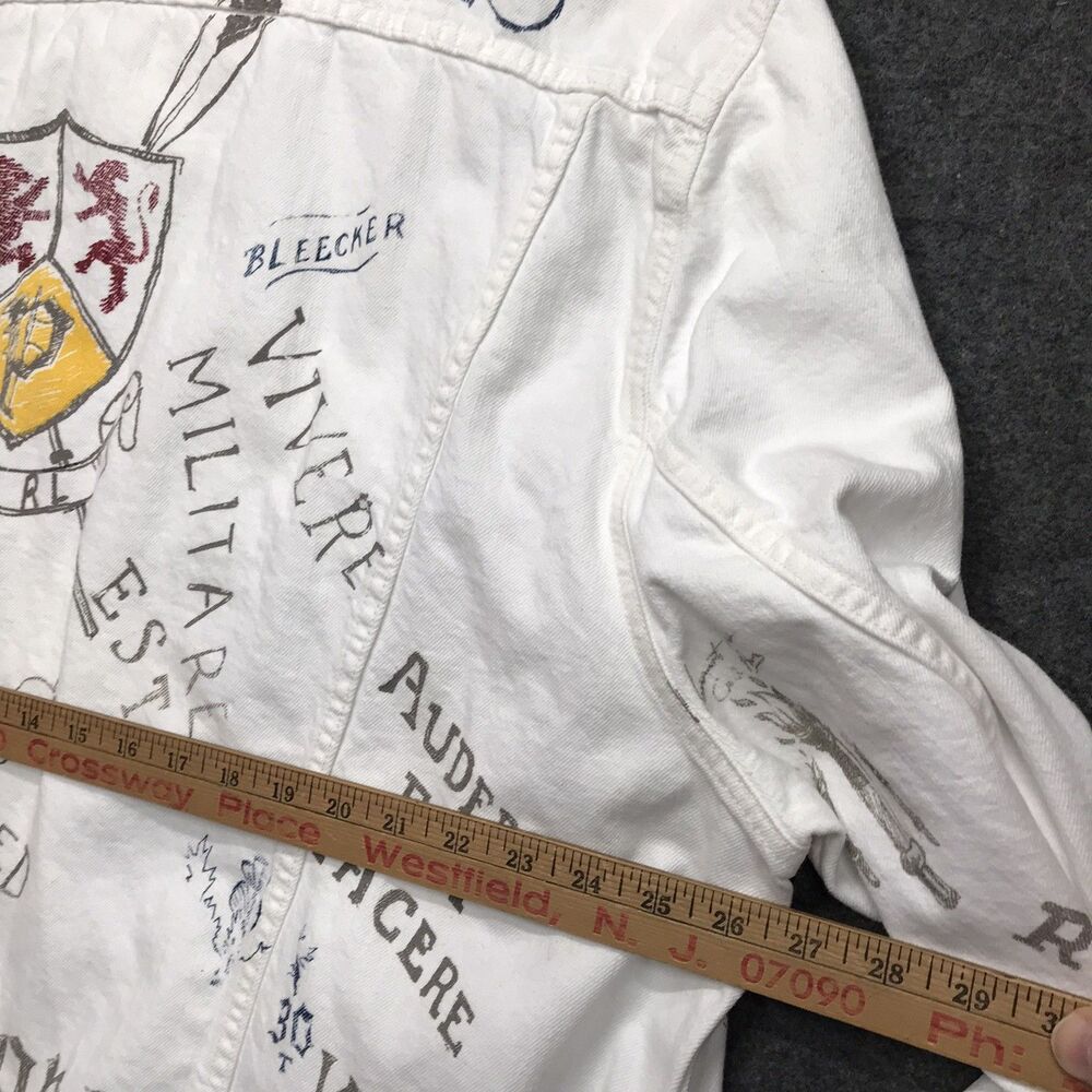 NWT POLO Ralph Lauren Denim Oxford Club Jacket Men 2XB White Rowdies Rugby Print - Picture 12 of 16